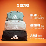 adidas Defender 5 Duffel Bag for Sports, Gym and Travel, Team Dark Grey, OSFA