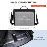 WITZMAN Messenger Bag for Men Nylon Large Laptop Bag Fits 15.6 Inch