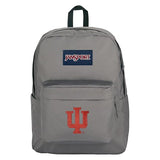 JanSport NCAA Officially Licensed Backpack, Indiana Hoosiers, Superbreak Plus with Padded 15'' Laptop Sleeve, Spacious Computer Bag for Men & Women, Durable Daypack with Bottle Pocket, Graphite Grey