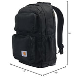 Carhartt 28L Dual-Compartment Backpack, Durable Pack with Laptop Sleeve and Duravax Abrasion Resistant Base, Black