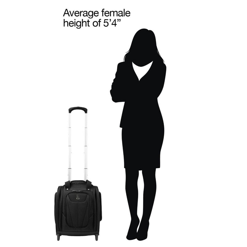 Travelpro Luggage Maxlite 5 Softside Lightweight Rolling Underseat Compact Carry on Upright 2 Wheel Bag, 15-Inch — Black