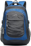 ProEtrade Backpack Bookbag for College Sturdy Travel Business Hiking Fit Laptop Up to 15.6 Inch Multi Compartment Gifts for Men Women Night Light Reflective (Blue)