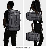 WITZMAN Travel Backpack for Men and Women Convertible Duffle Luggage Bag fit 17 Inch Laptop Carry On Bags for Airplane and Sling Bag with USB Charging Port Lightweight Crossbody Bags Casual Daypack
