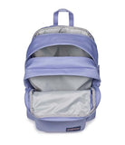 JanSport Main Campus FX Backpack - Travel or Work Bag w 15-Inch Laptop Pack with Leather Trim, Lavender Ash