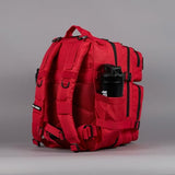 WOLFpak 35L Athletic Gym Backpack - Durable 1000D Waterproof Oxford Material with MOLLE Webbing, Laptop Pocket & Dual Cup Holders, Durable Fitness/Travel/Military Daypack (Elite Red)