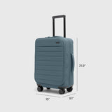 Away Softside Carry-On Suitcase, 22 Inch Expandable High-Strength Nylon Luggage With Spinner Wheels, Meets Requirements for Most Major Airlines, Coast Blue