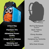 DEFIANT MIND Large Premium Basketball Bag, Backpack, For Elite Youth, Boys, Girls, For Shoes or Cleats, Water Bottles, School, also great for Volleyball, Soccer