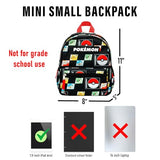 Pokemon Mini Backpack for Kids Toddlers - 11" Iconic Woven Small Backpack Bundle w Stickers and More | Preschool Daycare Kindergarten | Fits Boys Girls Alike