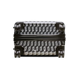 KARL LAGERFELD Paris Unisex Luggage Suitcase,Black/Grey,Medium