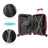 World Traveler Skyline Hardside 24-Inch Spinner Luggage - Burgundy