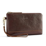 S-ZONE Leather Wristlet Wallets for Women Small Clutch Purses with Detachable Strap Card Holder Coin Purse