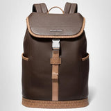 Michael Kors Men's Hudson Slim Flap Backpack, Brown Multi, One Size