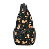 qyopvli Fox Sling Bag Crossbody Backpack Hiking Travel Daypack Chest Bag Lightweight Shoulder Bag For Women Men