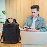 mygreen Mens Bag Canvas Shoulder Bag Small Messenger Crossbody Bag Work Bag Vintage Multi-function Army Green