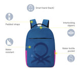 United Colors of Benetton Fabrica Laptop Backpack, Black
