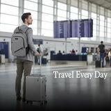 Asenlin Travel Laptop Backpack for Women & Men,Water Resistant Business Slim Sturdy Laptops Backpack with USB Charging Port,Fits 17.3 Inch Notebook College School Computer Bag-Grey
