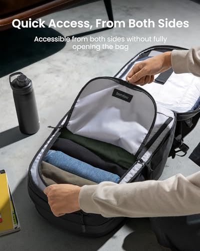 tomtoc Laptop Backpack 26L, Large Business Work Bag Fits 15.6-16 Inch Laptop, Water-Resistant Durable Computer Travel Backpack for Business Trip, Weekend Getaway tomtoc Laptop Backpack 26L, Large Business Work Bag Fits 15.6-16 Inch Laptop, Water-Resistant Durable Computer Travel Backpack for Business Trip, Weekend Getaway