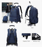 ETAISHOW Rolling Backpack for Boys with Wheels Roller Backpack Wheeled School Bag for Teen Boys Black