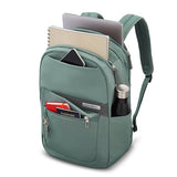 Samsonite Elevation Plus Backpack - Recyclex® RPET Body Fabric With Quick-Access Stash Pocket - Expands 1.5inches - AirTag™ Holder - Laptop Pouch - Cypress Green