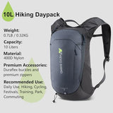 N NEVO RHINO Hydration Backpack Lightweight, Small Hiking Backpack with Water Bladder 2L, Insulated Water Daypack for Cycling Running Trail Rave