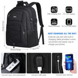 YAMTION School Backpack for Men and Women,College Bookbag Teens Laptop Backpack Schoolbag with USB Port for Students Work Business Office
