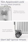 HotWay 20 Inch All Aluminum Carry On Luggage with Wheels, Hard Shell Zipperless Suitcase with TSA Locks, Silver Travel Luggage (22x14x9 Airline Approved)