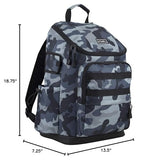 FUEL Travel Laptop Hiking Backpack Carry On Airline Approved Luggage Bag Carry On Large Backpack, Black Midnight Blue Camo