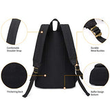 seemeroad Canvas Laptop Backpack Durable Rucksack Travel Notebook Bag School Backpack Bookbag for Men Women Black Factory Directly