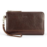 S-ZONE Leather Wristlet Wallets for Women Small Clutch Purses with Detachable Strap Card Holder Coin Purse