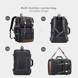 WITZMAN Canvas Backpack Carry On Travel Backpack Duffel Bag Fit 18 inch Laptop for Men Women Canvas Toiletry Bag for Men Hanging Dopp Kit Organizer Water-resistant Travel Toiletries bag Men Bat