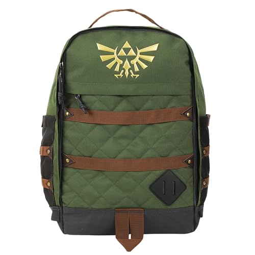 Bioworld The Legend Of Zelda Hyrule Crest 17" Green adult Backpack | Backpacks4Less