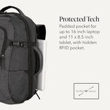 SwissGear Hybrid 45L Travel Backpack, Fits 17 inch Laptop, Men's and Women's, Heather Grey
