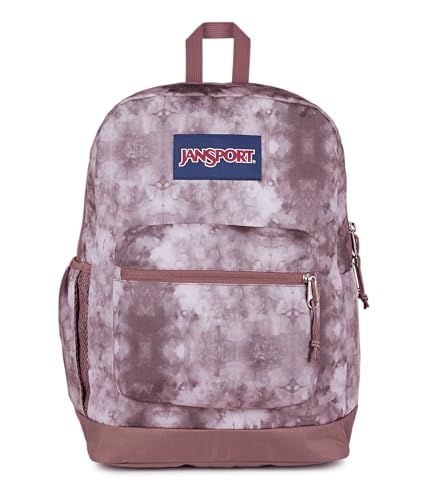 JanSport Cross Town Plus Backpack - Large Main Compartment, Side Water Bottle Pocket, 15-Inch Padded Laptop Sleeve - Ice Dye