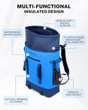 Gonex Cooler Backpack, 40 Can Insulated Soft Backpack Cooler Bag for Men Women, Waterproof Nylon TPU Cooler Backpack for Beach, Picnic, Lunch and Camping, Blue