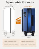 LOVEVOOK Carry On Luggage 20 Inch, Airline Approved Expandable Hard Shell Suitcase with Spinner Wheels, TSA Lock & Cup Holder, Fits Most Overhead Bins