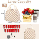 Bluboon Lunch Bag for Women Men Cute Corduroy Lunch Tote Bags Reusable Insulated Lunch Box Large Capacity Reusable Insulated Cooler for Work Picnic or Travel