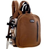 JajaHoho Roller skates bags for Women Men, Multi-functional Sports Backpack for Rollerskates, Ice skates, Inline skates, Skate Gear Storage, Durable and Stylish, 11 x 9 x 3 inches (Chestnut Brown)