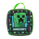 BIOWORLD Unisex Minecraft Creeper 5- Piece Backpack set (Little Kid/Big Kid), Green, One size