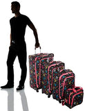 Rockland Fusion Softside Spinner Wheel Luggage, Peace, 3-Piece Set (20/24/28)