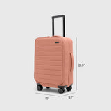 Away Softside Carry-On Suitcase, 22 Inch Expandable High-Strength Nylon Luggage With Spinner Wheels, Meets Requirements for Most Major Airlines, Clay Pink