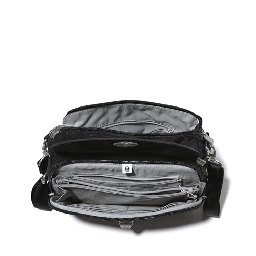Baggallini Womens Calais Crossbody Bag, Black
