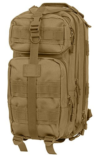 Rothco Convertible Medium Transport Pack – 25L Backpack – Shoulder or Crossbody – MOLLE and Hydration Compatible (Coyote Brown)