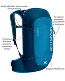 Ortovox Tour Rider 30L Ski Touring Backpack, Petrol Blue