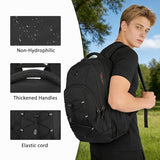 Goloni Travel Backpack, 17 Inch Laptop Backpack for Men Women, Business Backpack with Luggage Strap,Black