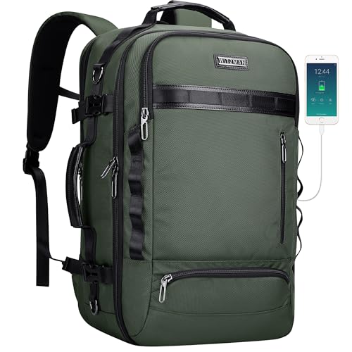 WITZMAN Travel Backpack for Men Fits 16 inch Luggage Bag USB Charging Port