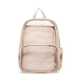 Steve Madden Womens CLEAR Backpack With Tech Pouch, Nude