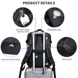 WITZMAN Canvas Travel Backpack for Men Large Laptop Backpack Fits 16 Inch