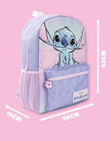 Disney Lilo & Stitch Girls Purple Pink Backpack Rucksack Adjustable Straps Durable Polyester School Bag Kids Sports Luggage
