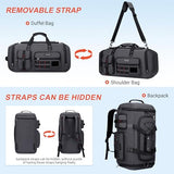 WITZMAN Duffle Bag for Men 3 in 1 Convertible 45L Nylon Gym Travel Backpack