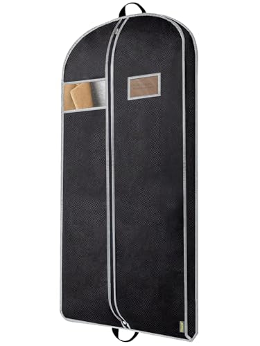 BALEINE 1PK Heavy Duty Garment Bag with Shoe Storage Travel Bag for Dresses, Suit, Coats Travel Essential (54", Black) | Backpacks4Less